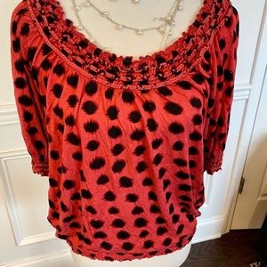 American Rag Polka Dot Blouse, 1X